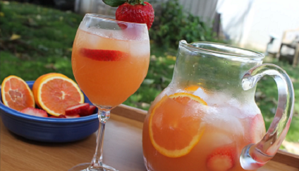 blood orange and pomegranate sparkling sangria recipe