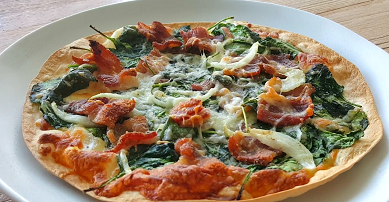 caramelized onion bacon and spinach pizza recipe