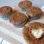 carrot cake muffins with cream cheese filling recipe