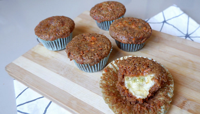 carrot cake muffins with cream cheese filling recipe