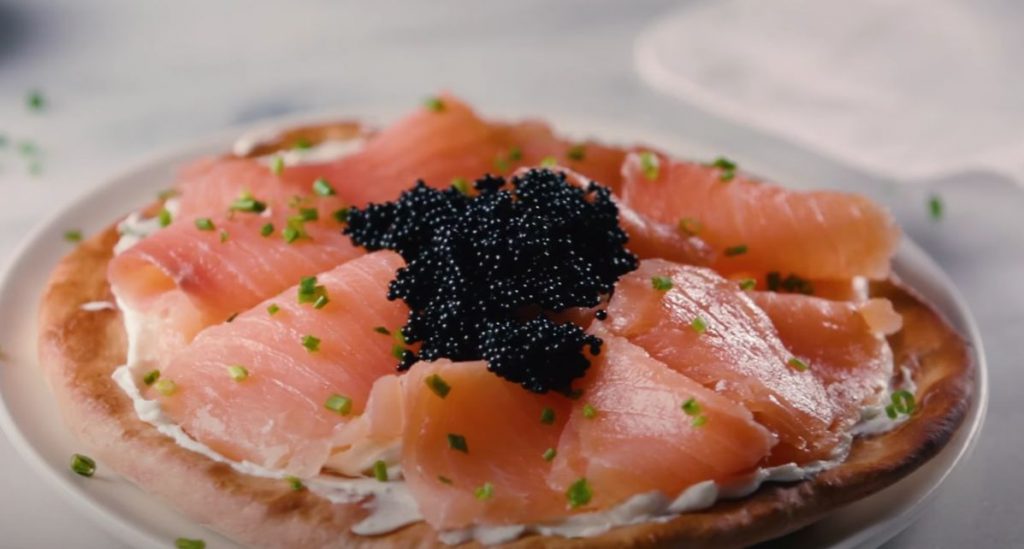 Caviar and Smoked Salmon Pizza Recipe