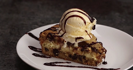 cheesecake stuffed chocolate chip skillet cookie recipe