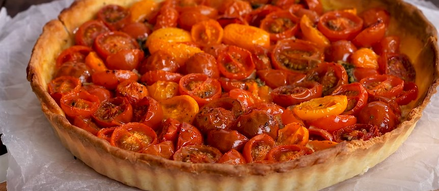 Cherry Tomato Tart with Basil Recipe