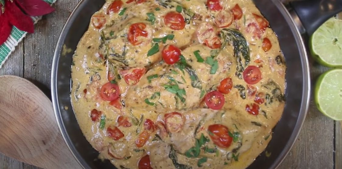 Chicken Alfredo with Plum Tomatoes Recipe