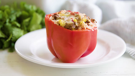 chicken and white bean stuffed peppers recipe