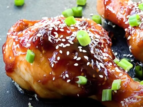 Chicken Drumsticks with Asian Barbecue Sauce Recipe