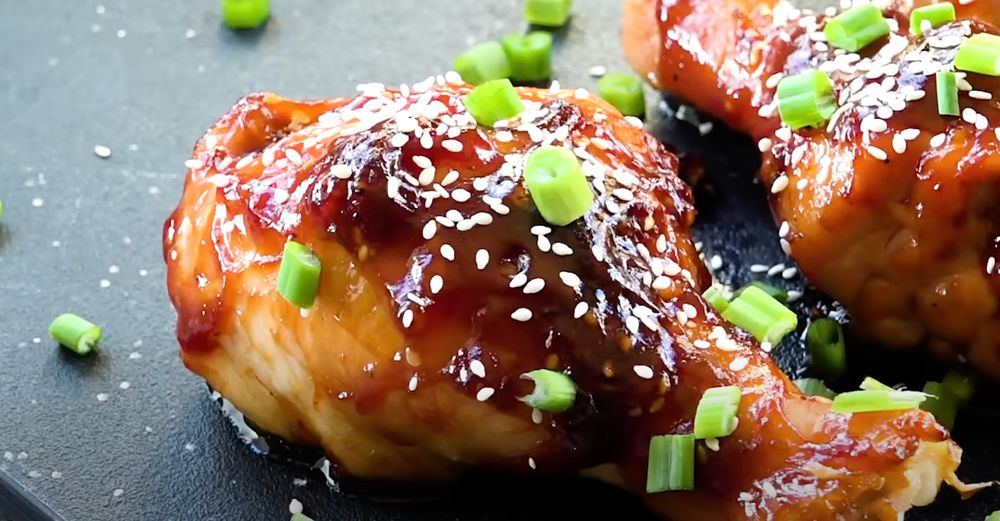 Chicken Drumsticks with Asian Barbecue Sauce Recipe