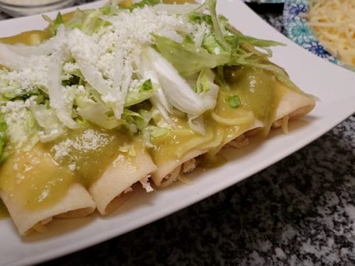 Chicken Enchiladas with Tomatillo Sauce Recipe
