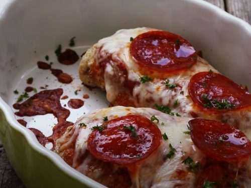 Chicken Parmesan with Pepperoni Recipe