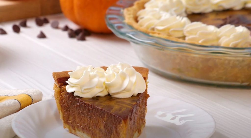Chocolate-Swirled Pumpkin Pie Recipe