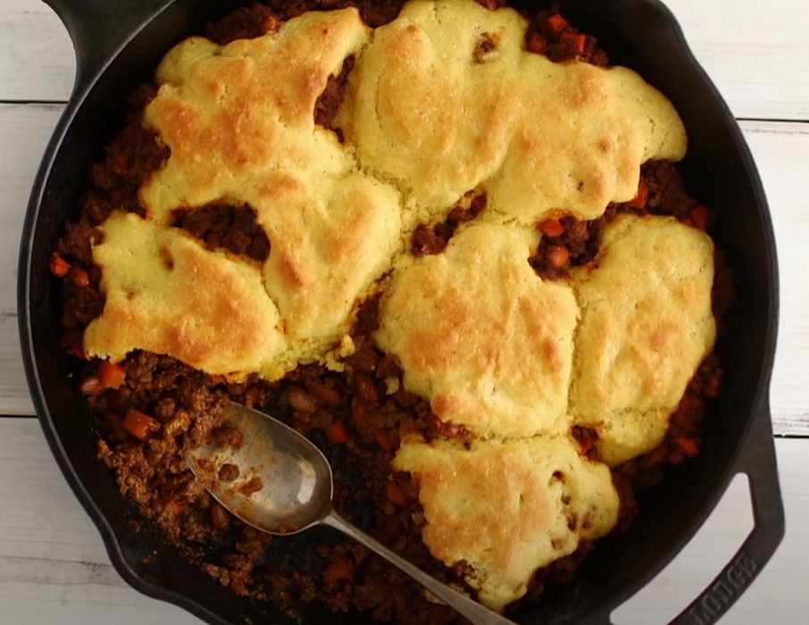 Cornbread-and-Beef Skillet Pie Recipe | Recipes.net