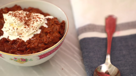 cozy cocoa rice pudding recipe