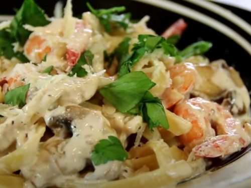 Creamy Shrimp and Mushroom Pasta Recipe