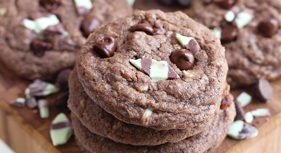 double chocolate mint cookies recipe