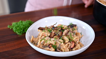 egg noodles with mushroom recipe