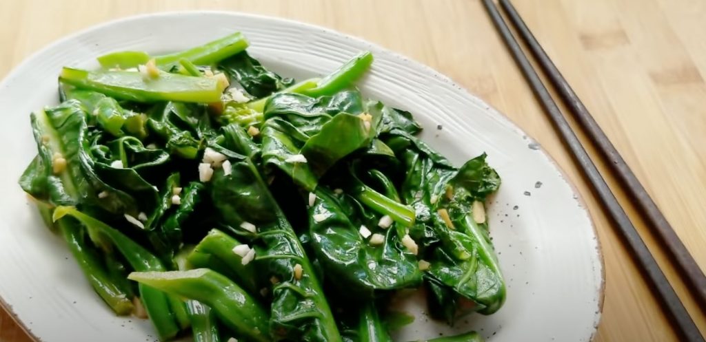 Flash-Cooked Greens with Garlic Recipe
