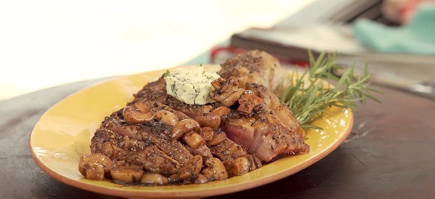 Garlic Butter Herb Steak and Mushrooms Recipe