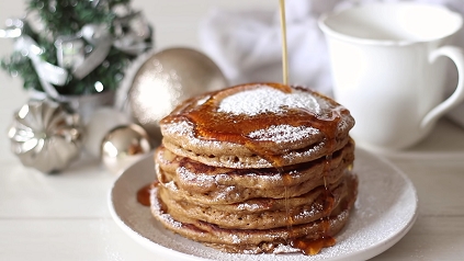 gingerbread pancakes with cinnamon syrup recipe