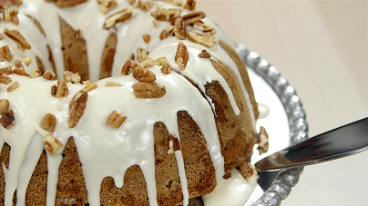 glazed bourbon pecan pound cake recipe