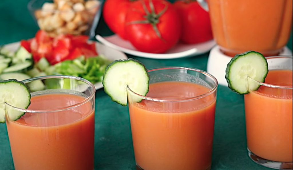 Grilled-Vegetable Gazpacho Recipe