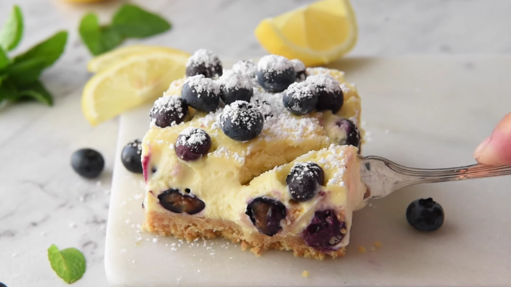 lemon blueberry cheesecake bars recipe