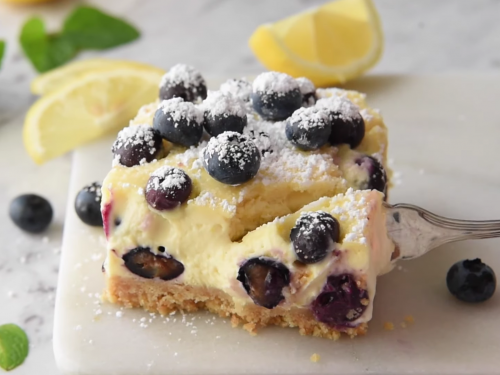 lemon blueberry cheesecake bars recipe