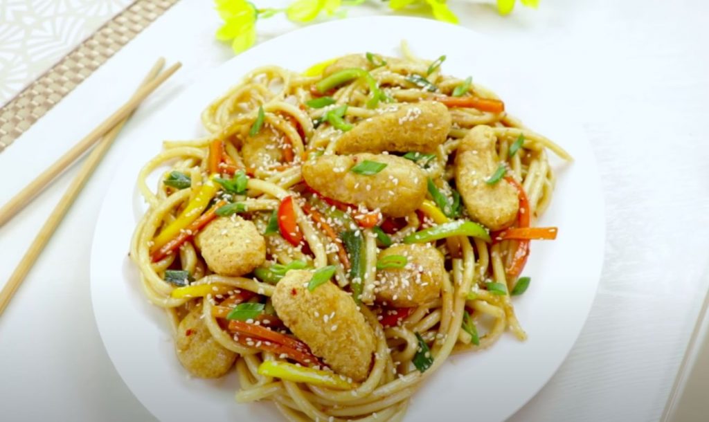 Mongolian Chicken Noodles Recipe