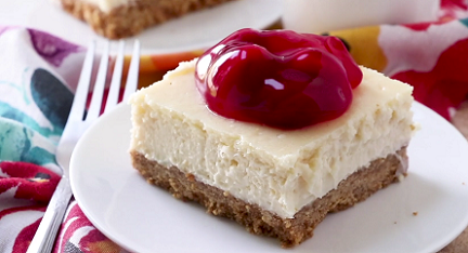 no bake fluffy cheesecake squares recipe