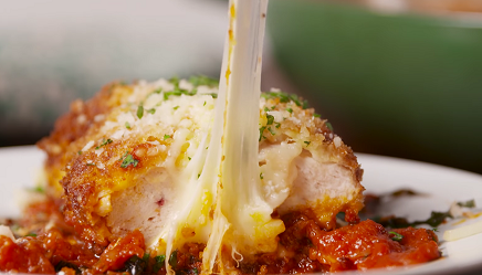 one pan mozzarella stuffed chicken parmesan recipe