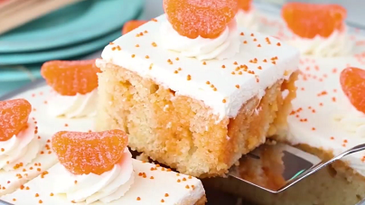 Orange Crush Poke Cake