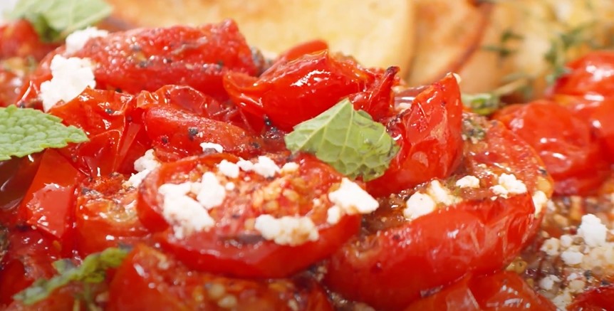 Parmesan Garlic Roasted Tomatoes Recipe