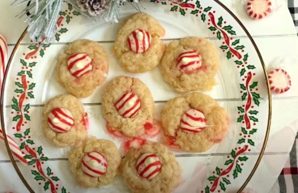 Peppermint Kiss Sugar Cookies Recipe