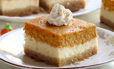 pumpkin amaretto cheesecake bars recipe