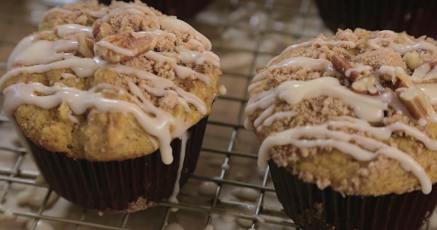 pumpkin doughnut muffins with vanilla glaze recipe