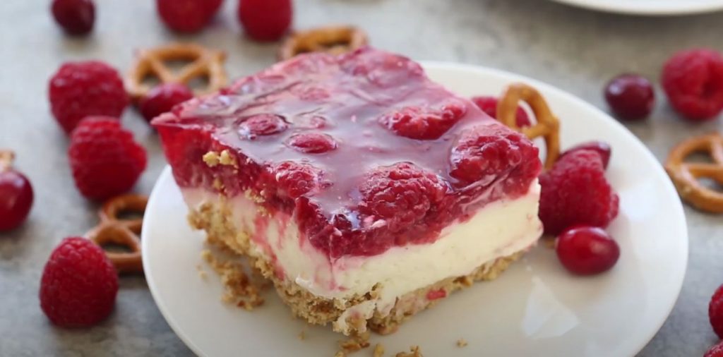 Raspberry Pretzel Salad Recipe