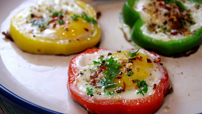 red pepper egg in a hole recipe