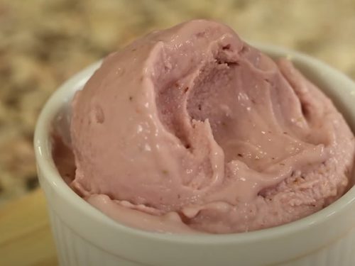 Rhubarb and Strawberry Ice Cream Recipe