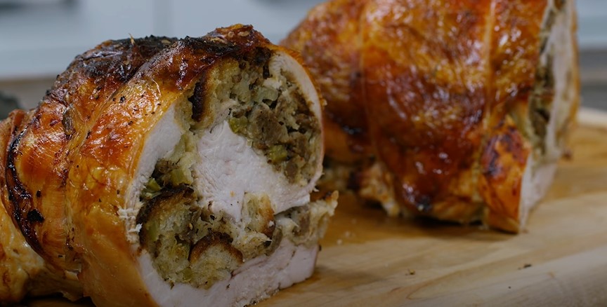 Rolled Turkey Breast with Sausage Stuffing Recipe