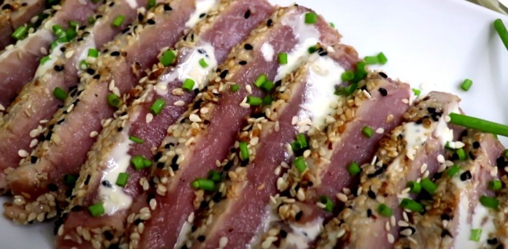 Sesame-Crusted Tuna with Ginger Cream Recipe