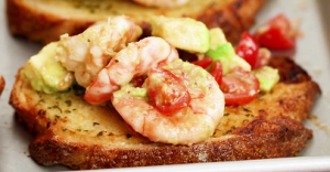 shrimp avocado garlic bread recipe