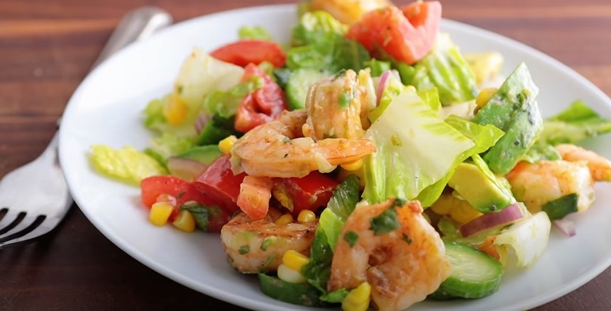 Shrimp Avocado Taco Salad Recipe