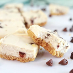 skinny chocolate chip cheesecake bars recipe