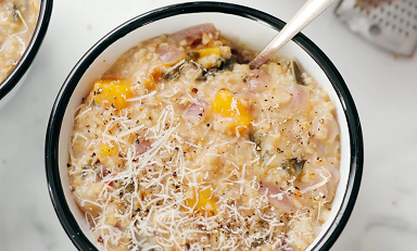 steel cut oat risotto with butternut squash and kale recipe