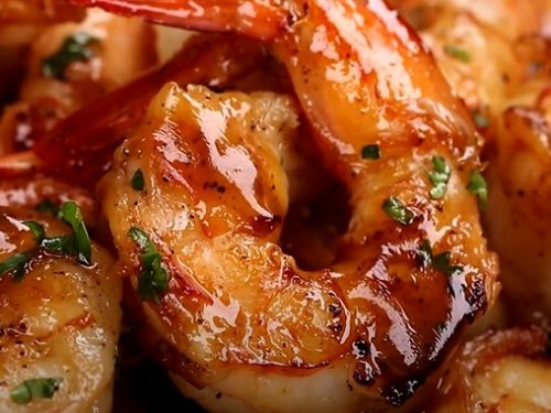 Sticky Honey Garlic Butter Shrimp Recipe