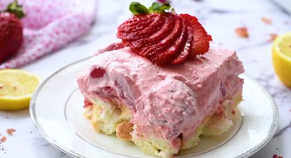 strawberry jell o angel food cake recipe