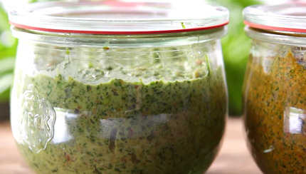 three pepper stock pesto recipe