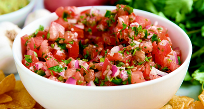tomato salsa with cucumber chips recipe