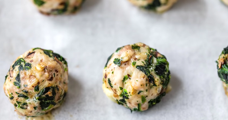 turkey spinach cheese meatballs recipe