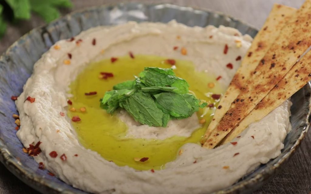 White Bean Hummus with Kalamata Relish Recipe