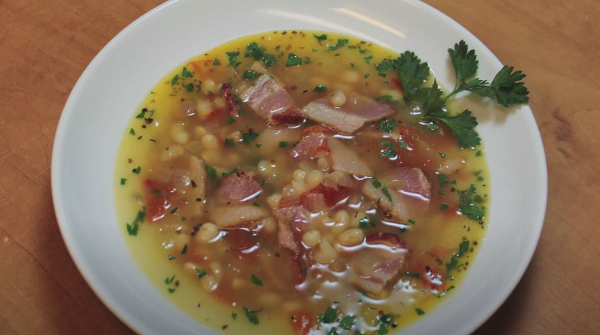 White-Bean Soup with Bacon and Herbs Recipe